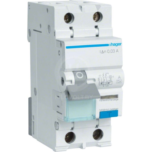 Дифференциальный автомат 16/1N/B/003 тип A (6kA) Hager