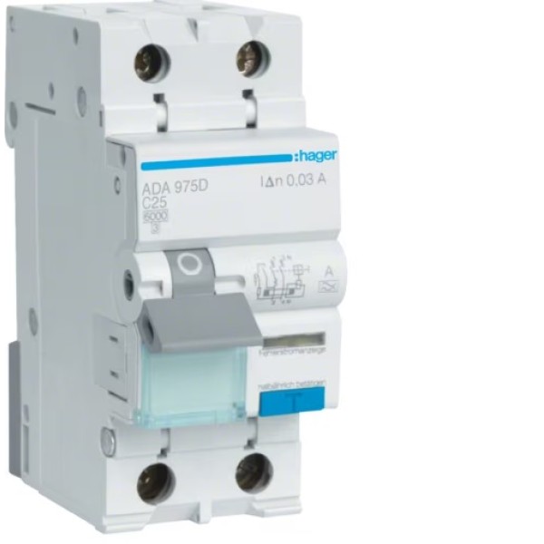 Дифференциальный автомат 25/1N/С/003 тип A (6kA) Hager