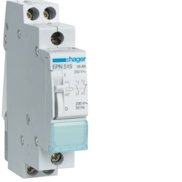 Импульсное реле 16A, 230V AC (110V DC) 1НО+1НЗ Hager