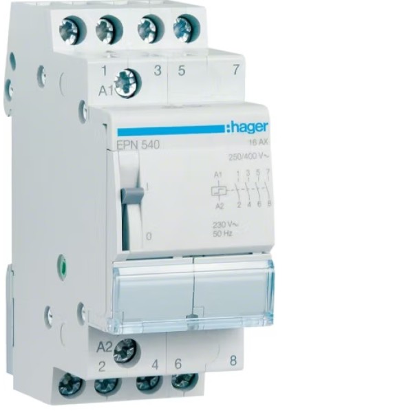 Импульсное реле 16A, 230V AC (110V DC) 4НО Hager