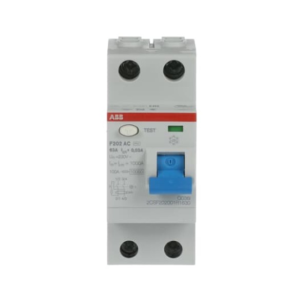 УЗО F202 AC-63/0.03, 2P 63A 30mA Inc=10kA 2M