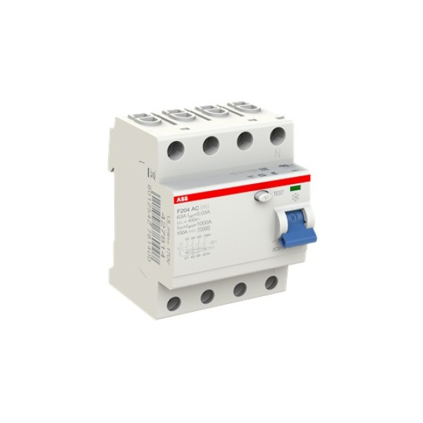 УЗО F204 AC-63/0.03, 4P 63A 30mA Inc=10kA 4M
