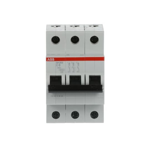 Авт. выключатель SH203-C6, 3P, 6А, хар-ка C, 6kA