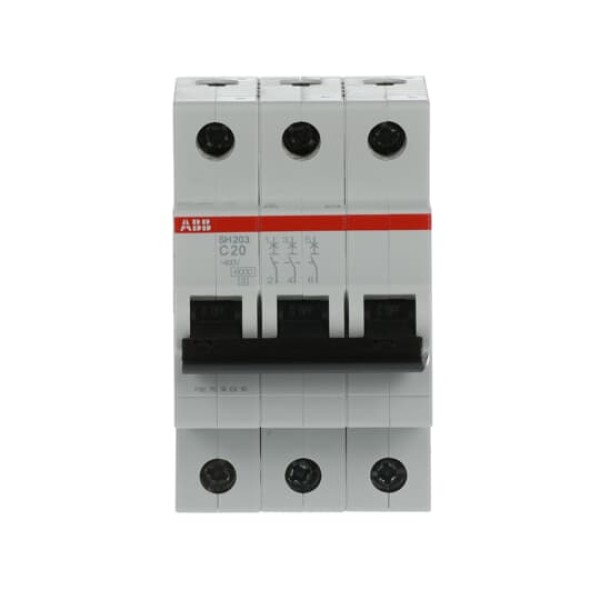Авт. выключатель SH203-C20, 3P, 20А, хар-ка C, 6kA