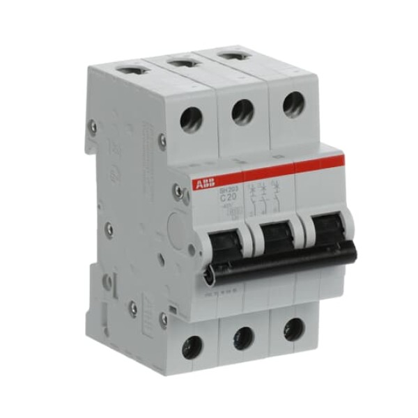 Авт. выключатель SH203-C20, 3P, 20А, хар-ка C, 6kA