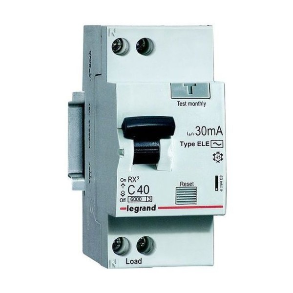 Дифф. авт. выключатель Legrand RX3, электронный, 1P+N, 32A, хар-ка C, 6kA, 30mA, тип AC, 2M