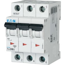 Авт. выключатель PL6-C40/3, 3P, 40A, хар-ка C, 6kA, 3M