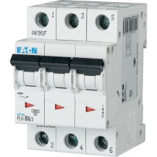 Авт. выключатель PL6-C6/3, 3P, 6A, хар-ка C, 6kA, 3M