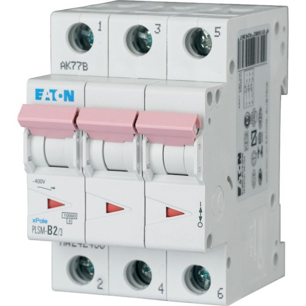 Авт. выключатель PLSM-B2/3, 3P, 2A, хар-ка B, 10kA, 3M