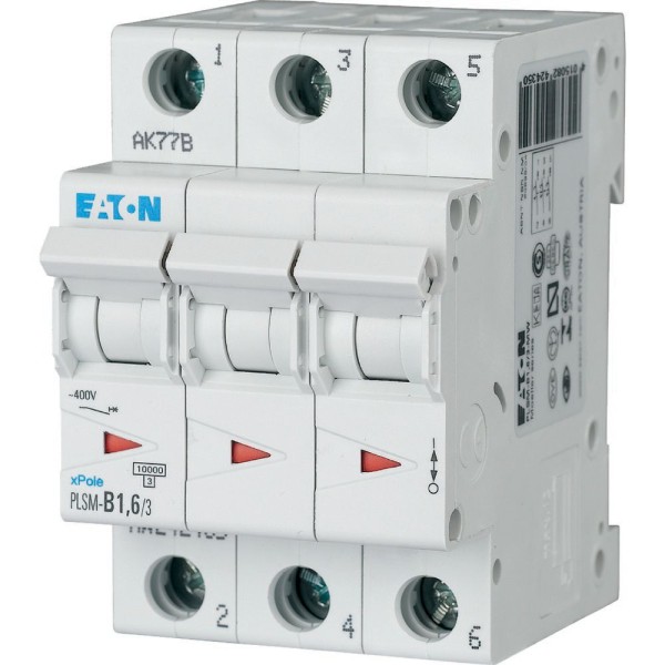 Авт. выключатель PLSM-C1,6/3, 3P, 1.6A, хар-ка C, 10kA, 3M