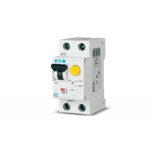 Дифференциальный автомат EATON PFL6-25/1N/B/003, 1P+N, 25A, хар-ка B, 6kA, 30mA, тип АС, 2M Дифавтомат