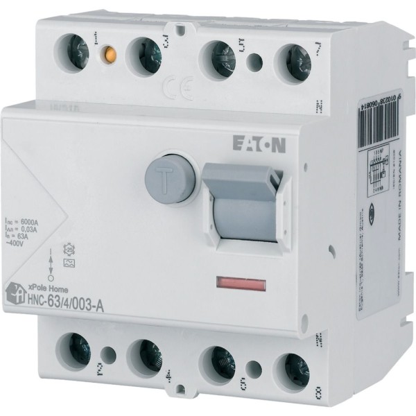 УЗО HNC-63/4/003-A, 4P, 63A, 6kA, 30mA, тип A, 4M