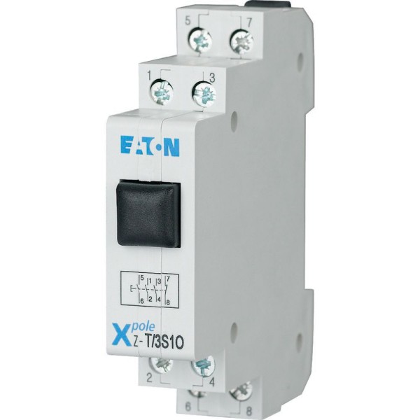 Кнопка Z-T/3S1O, 3NO+1NC, 16A, 400VAC, самовозврат, черная, 1M