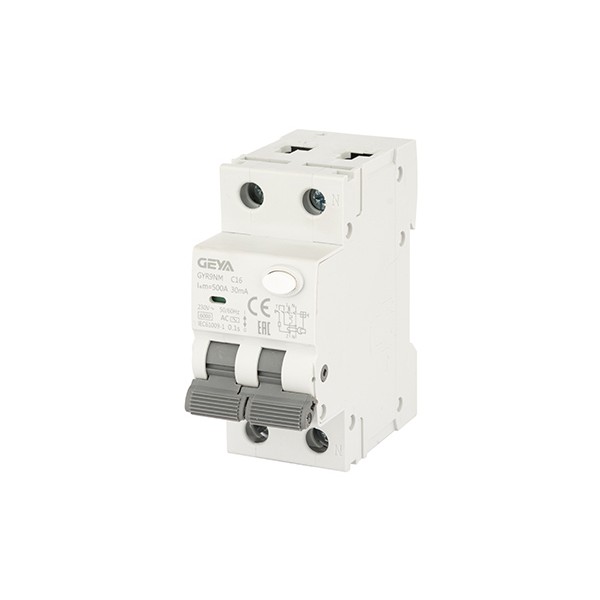 Дифф. авт. выключатель GYR9NM-C16-30mA, 1P+N, 16A, хар-ка C, 6 kA, 30mA, тип AC, 2M