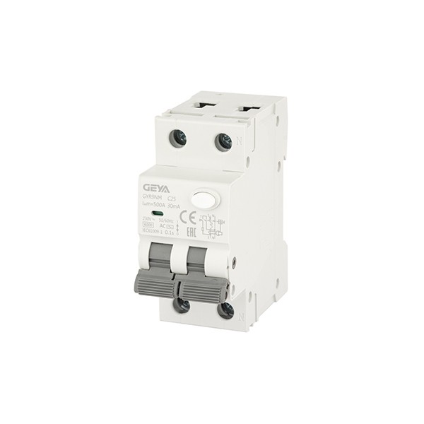 Дифф. авт. выключатель GYR9NM-C25-30mA, 1P+N, 25A, хар-ка C, 6 kA, 30mA, тип AC, 2M