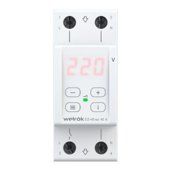 Реле напряжения Welrok D2-40 Red