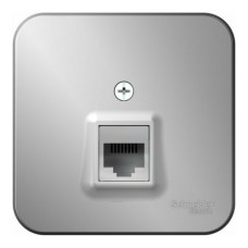 BLANCA О/У РОЗЕТКА компьютерная RJ45, кат.5E, ИЗОЛ.ПЛ.,АЛЮМИНИЙ