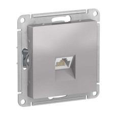 ATLASDESIGN РОЗЕТКА компьютерная RJ45, кат. 6A, механизм, АЛЮМИНИЙ