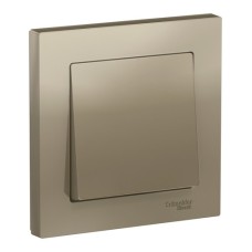 ATLASDESIGN 1-клавишный ВЫКЛЮЧАТЕЛЬ, сх.1, 10АХ, в сборе, ШАМПАНЬ