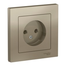 ATLASDESIGN РОЗЕТКА без заземления, 16А, в сборе, ШАМПАНЬ