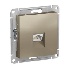 ATLASDESIGN РОЗЕТКА компьютерная RJ45, кат. 6A, механизм, ШАМПАНЬ