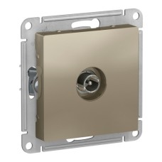 ATLASDESIGN TV РОЗЕТКА проходная 4DB, механизм, ШАМПАНЬ