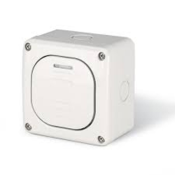 Выключатель накладной одноклавишный, 1P 20A/250V, с подсветкой, M95(95x95mm), IP66, серия PROTECTA