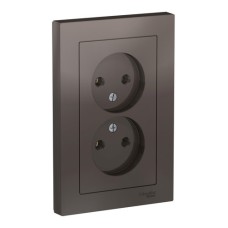 ATLASDESIGN РОЗЕТКА двойная без заземления,16А, в сборе, МОККО