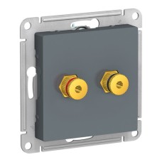 ALASDESIGN АУДИОРОЗЕТКА двухместная, ГРИФЕЛЬ