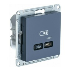 ATLASDESIGN USB РОЗЕТКА тип-C 65W высокоскор.заряд. QC, PD, механизм, ГРИФЕЛЬ