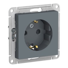 ATLASDESIGN РОЗЕТКА с заземлением со шторками, 16А, механизм, ГРИФЕЛЬ