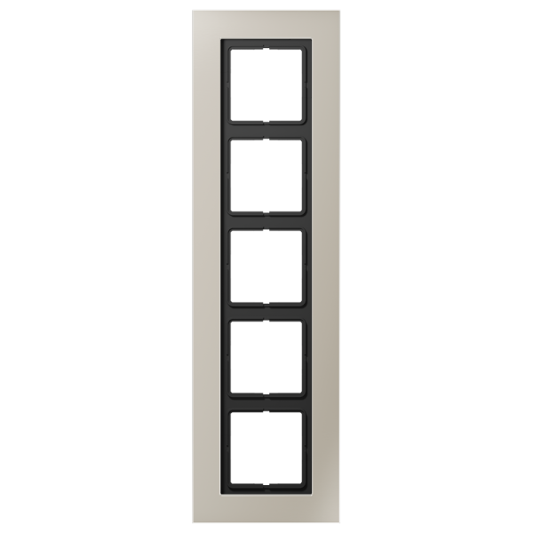 Jung LS plus - Рамка 5 постов (металл нержавеющая сталь)