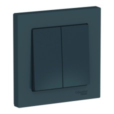 ATLASDESIGN 2-клавишный ВЫКЛЮЧАТЕЛЬ, сх.5, 10АХ, в сборе, ИЗУМРУД