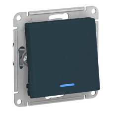 ATLASDESIGN 1-кл ПЕРЕКЛЮЧАТЕЛЬ с подсветкой, сх.6а, 10АХ, механизам, ИЗУМРУД