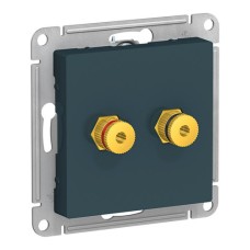 ATLASDESIGN АУДИОРОЗЕТКА двухместная, ИЗУМРУД