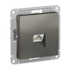ATLASDESIGN РОЗЕТКА компьютерная RJ45, кат. 6A, механизм, СТАЛЬ