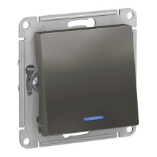 ATLASDESIGN 1-кл ПЕРЕКЛЮЧАТЕЛЬ с подсветкой, сх.6а, 10АХ, механизам, СТАЛЬ