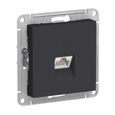 ATLASDESIGN РОЗЕТКА компьютерная RJ45, кат. 6A, механизм, КАРБОН