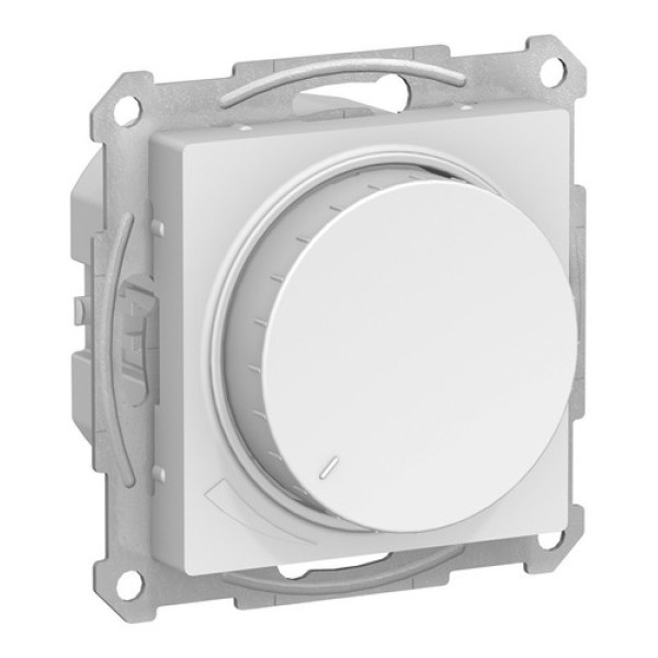 ATLASDESIGN СВЕТОРЕГУЛЯТОР (диммер) поворотно-нажимной, 630Вт (10-315 Вт. LED) БЕЛЫЙ