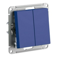 ATLASDESIGN 2-клавишный ПЕРЕКЛЮЧАТЕЛЬ, сх.6/2, 10АХ, механизм, АКВАМАРИН
