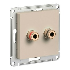 ATLASDESIGN АУДИОРОЗЕТКА двойная, ПЕСОЧНЫЙ