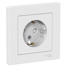 ATLASDESIGN РОЗЕТКА с заземлением со шторками, 16А, в сборе, ЛОТОС