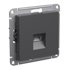 ATLASDESIGN РОЗЕТКА компьютерная RJ45, кат. 6A, механизм, БАЗАЛЬТ