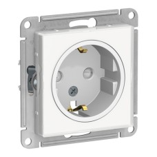 ATLASDESIGN РОЗЕТКА с заземлением со шторками, 16А, механизм, БЕЛЫЙ