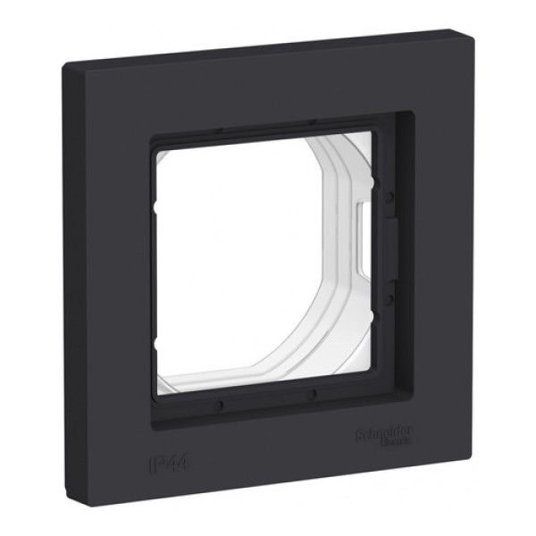 ATLASDESIGN AQUA 1-постовая РАМКА IP44, КАРБОН
