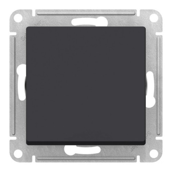 ATLASDESIGN AQUA 1-клавишный ПЕРЕКЛЮЧАТЕЛЬ IP44, сх.6, 10АХ, механизм, КАРБОН