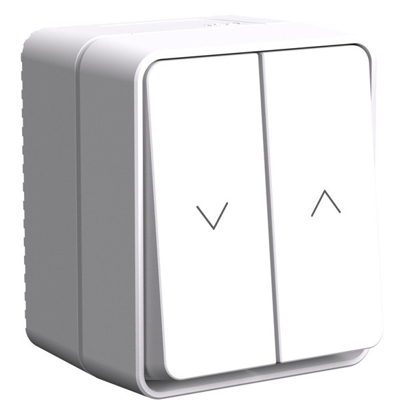 ATLASDESIGN PROFI IP54 2-клавишный ВЫКЛЮЧАТЕЛЬ ДЛЯ ЖАЛЮЗИ, 2хсх.4, БЕЛЫЙ
