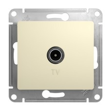 GLOSSA TV РОЗЕТКА проходная 4DB, механизм, БЕЖЕВЫЙ