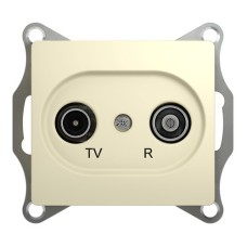 GLOSSA TV-R РОЗЕТКА оконечная 1DB, механизм, БЕЖЕВЫЙ
