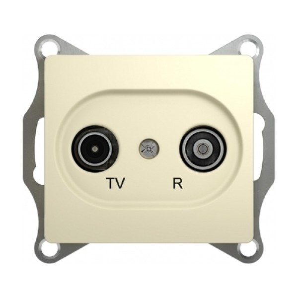 GLOSSA TV-R РОЗЕТКА проходная 4DB, механизм, БЕЖЕВЫЙ